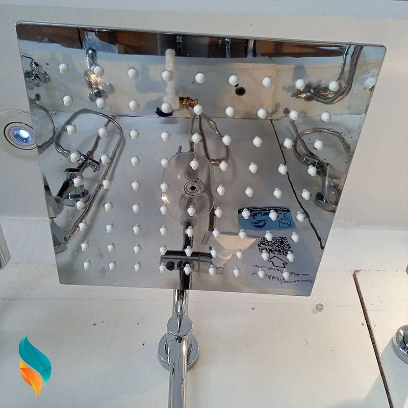 علم دوش مدل آب و هوا طرح استیل رنگ کروم