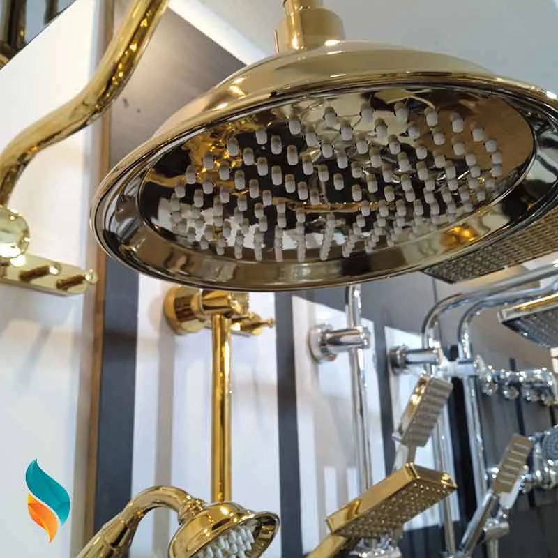 علم دوش مدل شیپوری رنگ طلایی