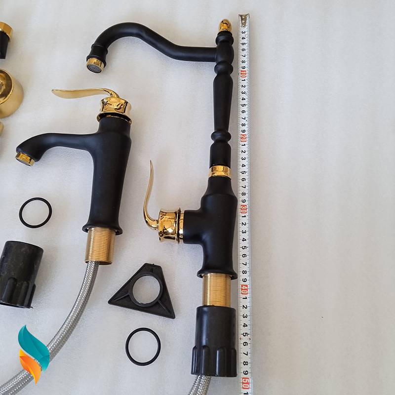 شیر ظرفشویی اندیکا مدل بامبو مشکی طلایی