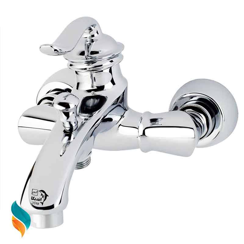 ست شیرآلات 9 عددی اندیکا مدل بامبو کروم همراه با روشویی و آفتابه اضافه با علم رسوبگیر اتومات