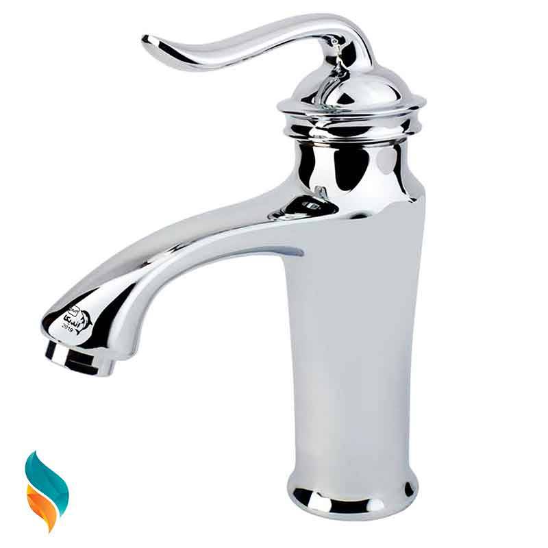 ست شیرآلات 9 عددی اندیکا مدل بامبو کروم همراه با روشویی و آفتابه اضافه با علم رسوبگیر اتومات