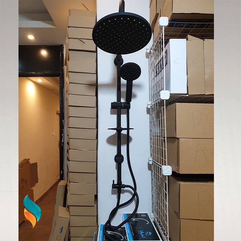 علم دوش مدل آب و هوا گرد رنگ مشکی