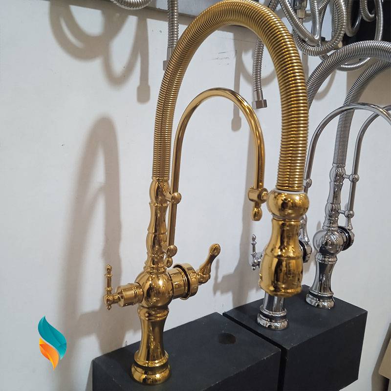 مشخصات، قیمت و خرید شیر آشپزخانه دو منظوره طلایی مدل بیزانس پلاس