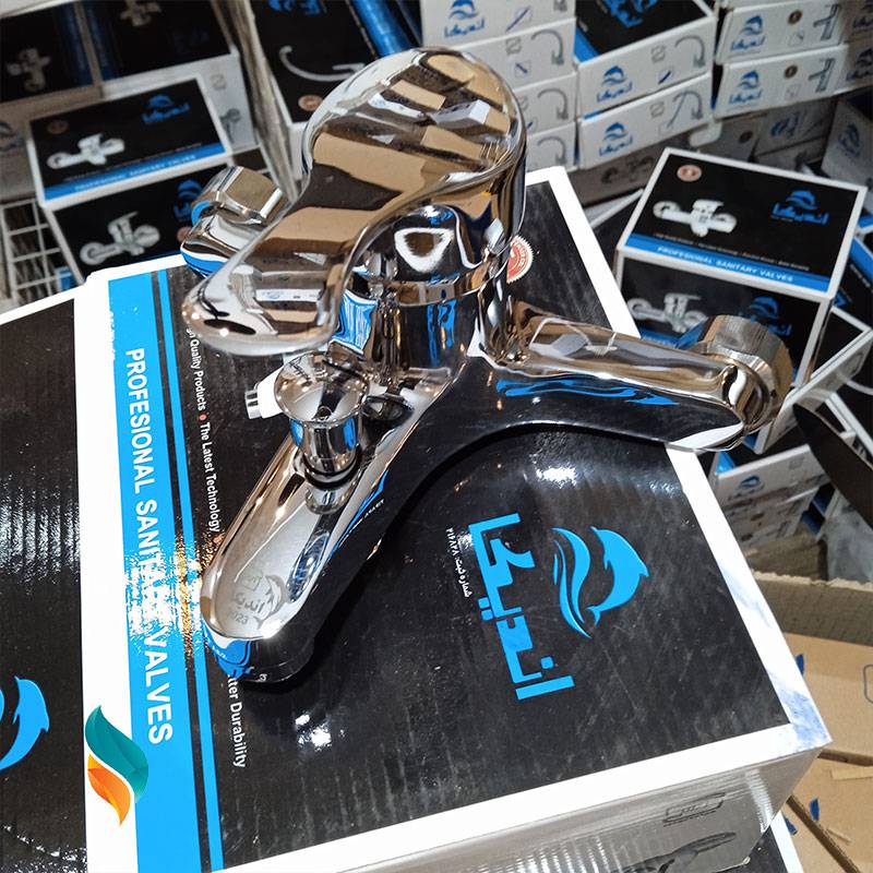 ست شیرآلات 9 عددی اندیکا مدل لاله کروم با علم استیل