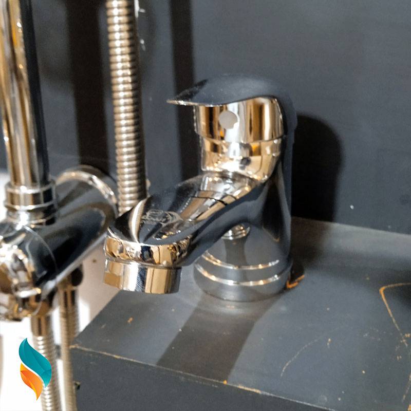 ست شیرآلات 9 عددی اندیکا مدل اردکی کروم با علم استیل