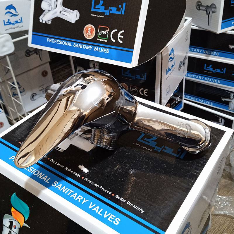 ست شیرآلات 9 عددی اندیکا مدل اردکی کروم با علم استیل