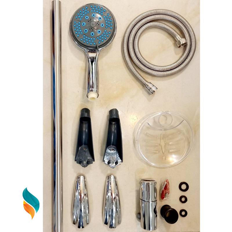 ست شیرآلات 9 عددی اندیکا مدل لاله کروم با علم یونیکا