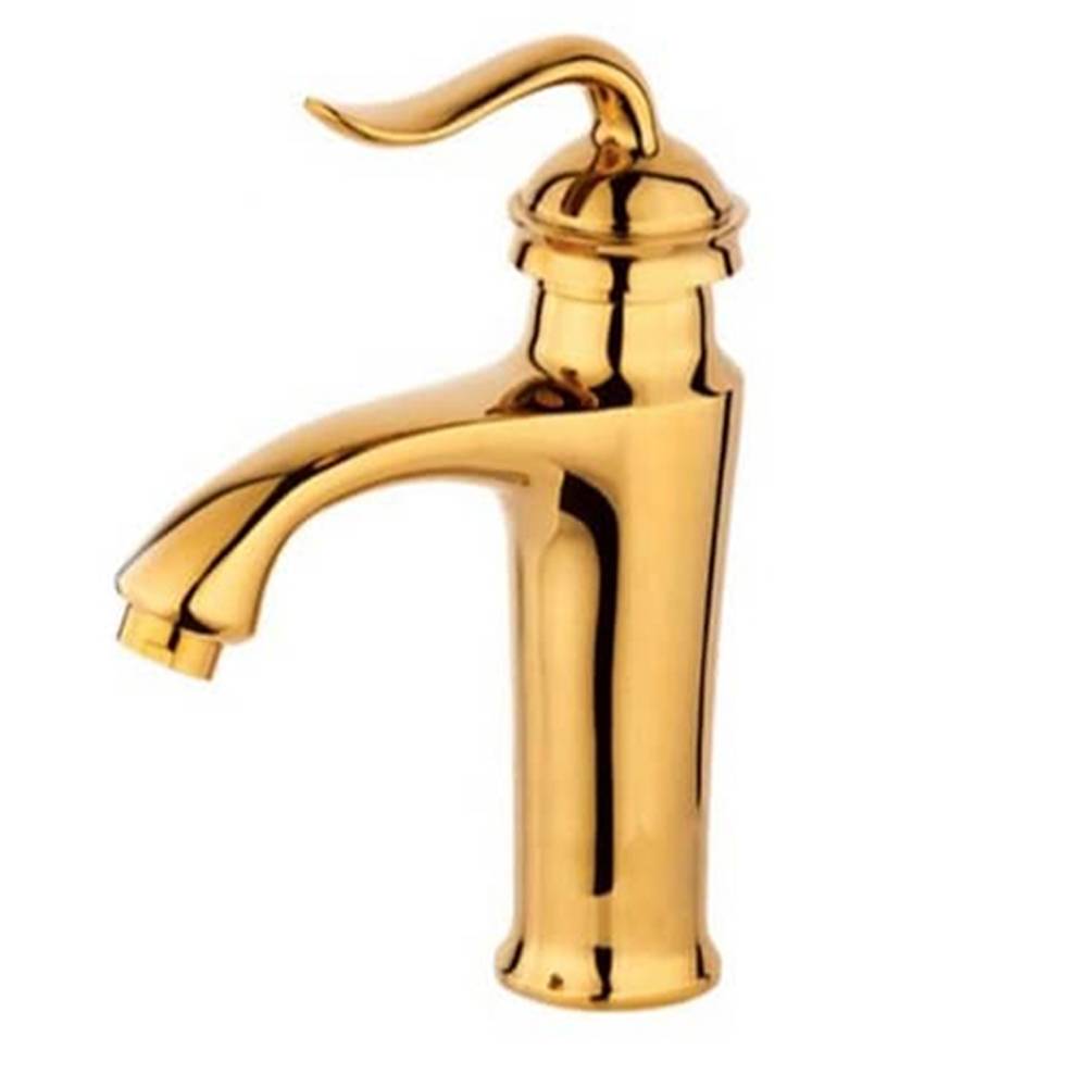 ست شیرالات اندیکا مدل بامبو طلایی با علم دوش رسوب گیر دکمه ای