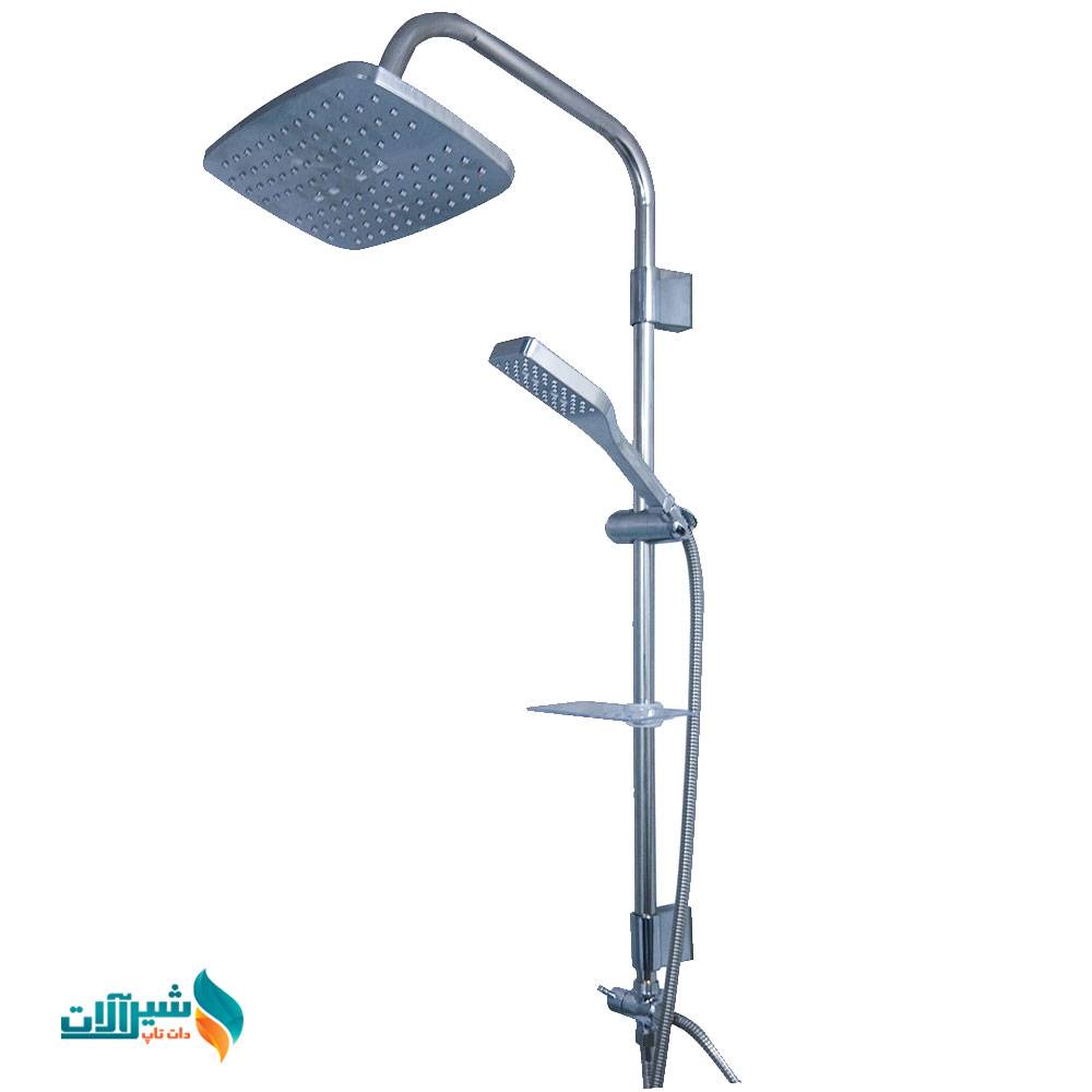 ست 9 عددی شیرآلات اهرمی اندیکا مدل نرگس با علم دوش رسوب گیر اتومات مستطیل