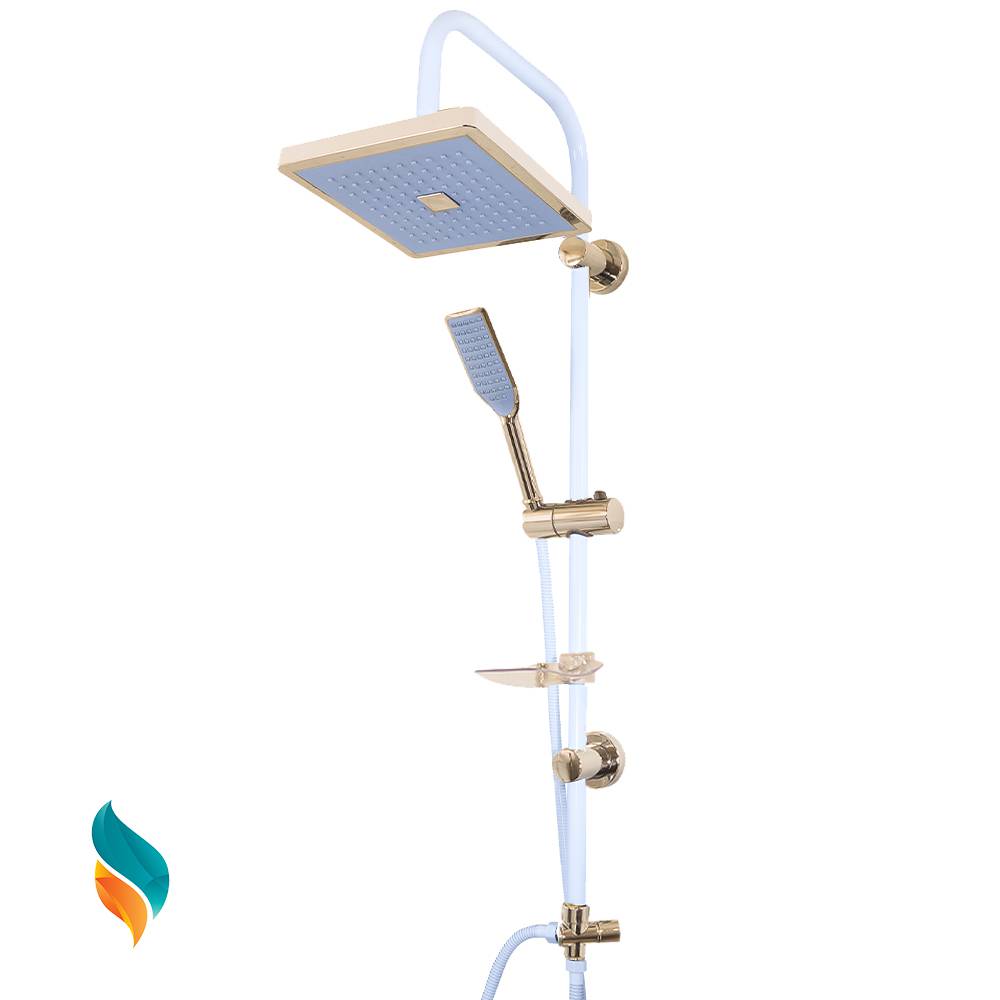 علم دوش حمام دوکاره مدل رسوبگیر دکمه ای