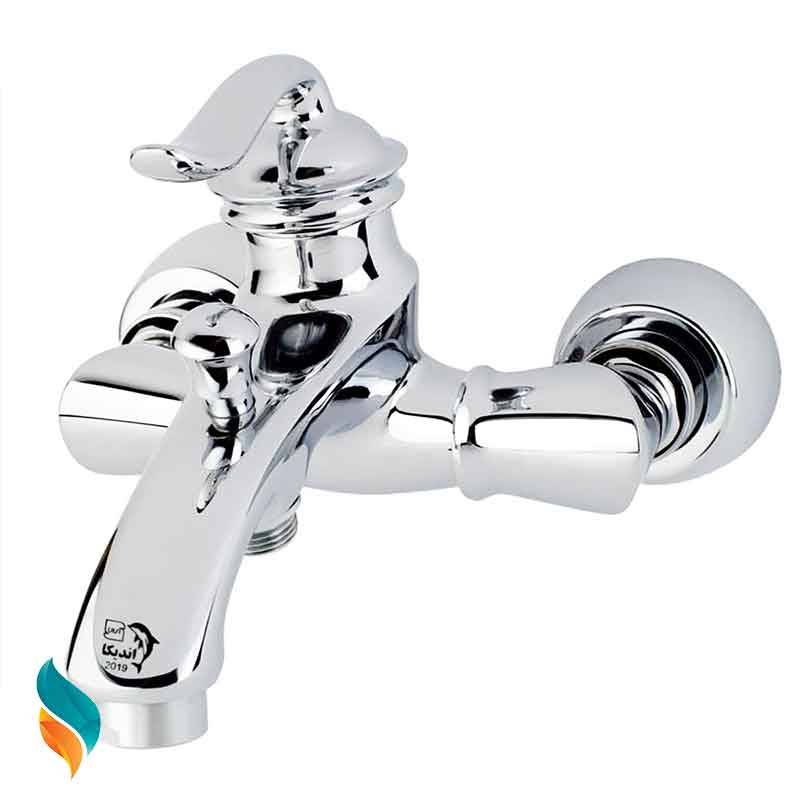 ست 9 عددی شیرآلات اهرمی اندیکا مدل بامبو با علم دوش رسوب گیر اتومات مستطیل