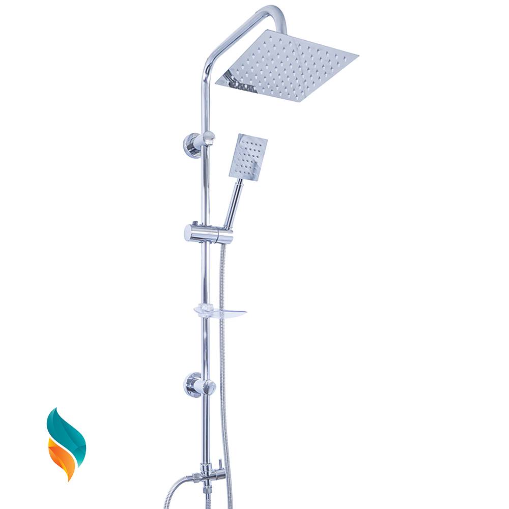 ست 6 عددی شیرآلات اهرمی اندیکا مدل قاصدک با علم دوش استیل 20